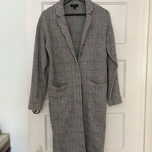 Topshop Black and White Plaid Blazer